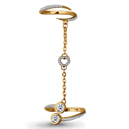 Кольцо, золото, фианит, 64216А